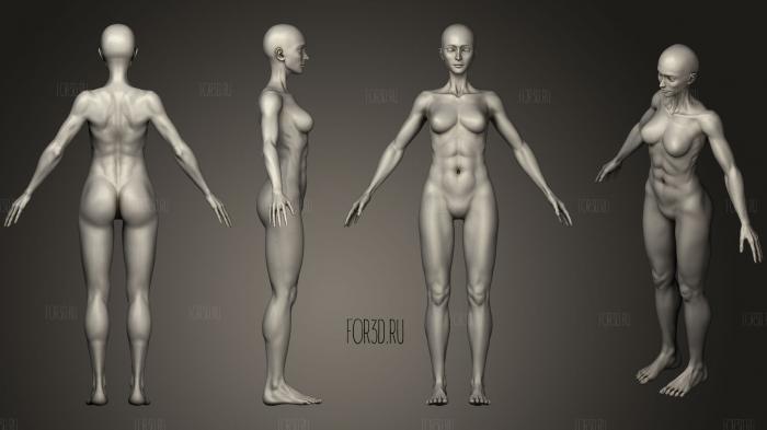 Female body 3d stl модель для ЧПУ